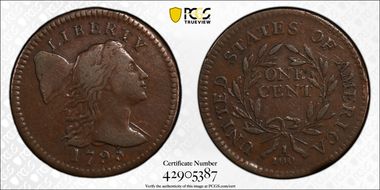 1795 1C S-76b, Plain Edge VF30BN