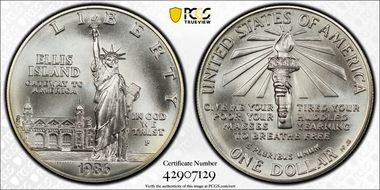 1986-P $1 Statue of Liberty MS69