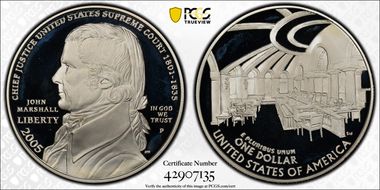 2005-P $1 Marshall PR69DCAM