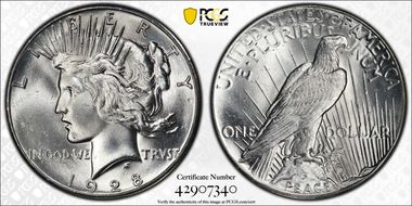 1928 $1 MS64