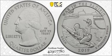 2019-P 25C War in the Pacific NP 5 oz Silver SP70