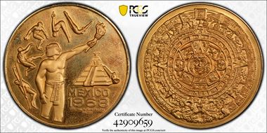 1968 Medal Grove-1016 Au, Olympic Games MS64