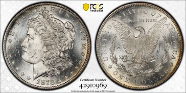 1878-S $1 VAM 19, Torn Bonnet MS63