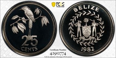 1982-FM 25C KM-86 Copper-Nickel PR69DCAM