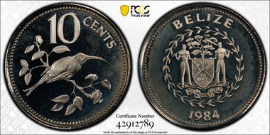 1984-FM 10C KM-92 Copper-Nickel PR68DCAM