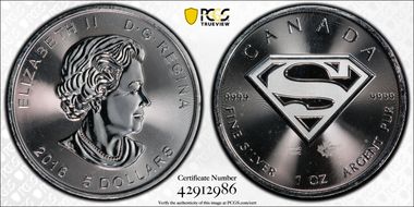 2016 $5 Superman MS67
