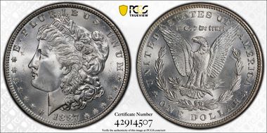 1887 $1 MS67+
