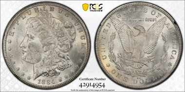 1884-CC $1 GSA Hoard MS62