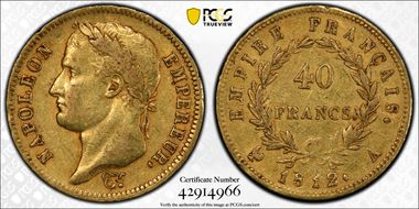 1812-A 40 Fr Gad-1084 F-541 AU53