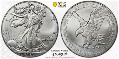 2021 $1 Silver Eagle - Type 2 MS68