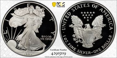 1990-S $1 Silver Eagle PR69DCAM