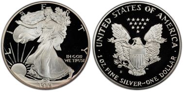 1989-S $1 Silver Eagle PR69DCAM
