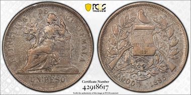 1896 Peso XF40