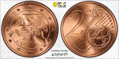 2015 € 0.02 MS67RD