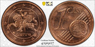 2017 € 0.01 MS67RD