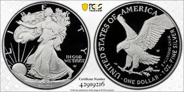2021-W  $1 Silver Eagle - Type 2 First Strike PR69DCAM