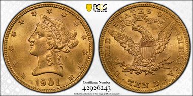 1901 $10 MS63