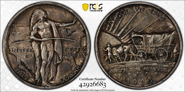 1926-S 50C Oregon AU55