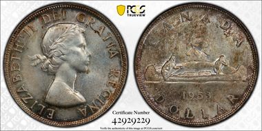 1953 S$1 No Strap, SWL MS65