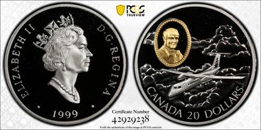 1999 $20 Dash 8 PR69DCAM