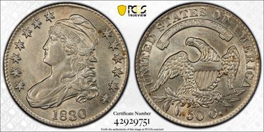 1830 50C Small 0 AU53