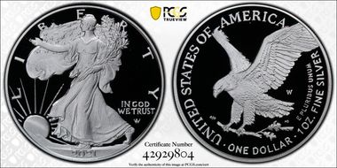 2021-W  $1 Silver Eagle - Type 2 First Strike PR70DCAM