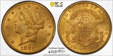 1882-CC $20 MS61