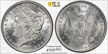 1884-O $1 MS67+