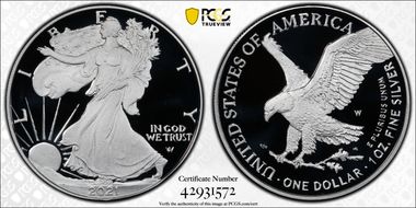 2021-W  $1 Silver Eagle - Type 2 First Strike PR69DCAM