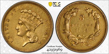 1854-O $3 XF45