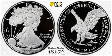 2021-W  $1 Silver Eagle - Type 2 First Strike PR69DCAM