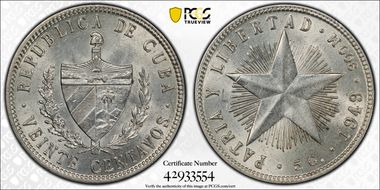 1949 20C KM-13.2  Ag MS63