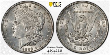 1893 $1 AU58