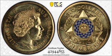 2019-C $2 Police Remembrance Colorized MS67