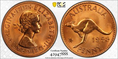 1958 Y. (p) 1D PR67RD
