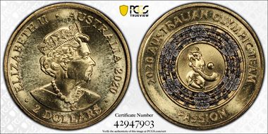 2020 $2 Olympic Team - Passion MS67