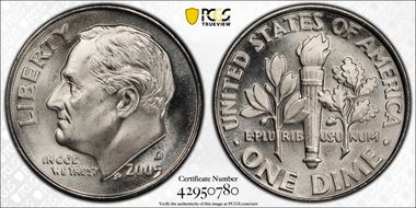 2005-D 10C Satin Finish SP67