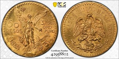 1931 50 Peso KM-481  Au MS63