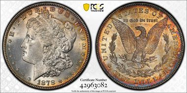 1878 7TF $1 Reverse of 1878 MS64