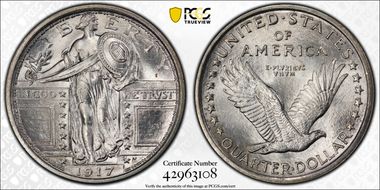 1917 25C Type 1 MS64FH