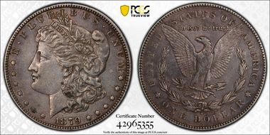 1879-S $1 VAM 66 Reverse of 1878 N1