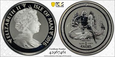 2016 P Angel Silver Reverse Proof PR68