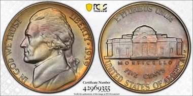 1939-D 5C Reverse of 1940 AU58