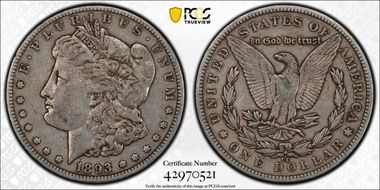 1893-CC $1 VF30