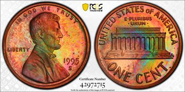1995-S 1C PR64RB