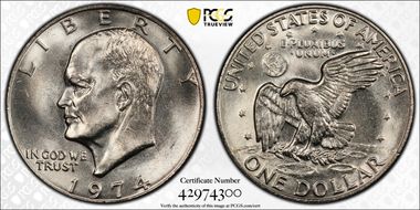 1974 $1 MS66
