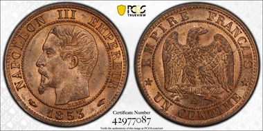 1853-A 1C Gad-86 F-102 MS65+ RB