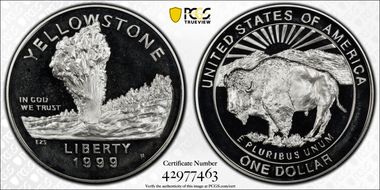 1999-P $1 Yellowstone PR68DCAM