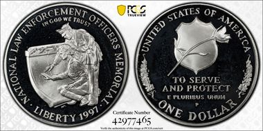 1997-P $1 Officers PR68DCAM