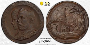 1911 Medal BHM-4055 AE 52mm George V Coronation SP64